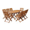 Outdoor Dining Set 9 Pieces Solid Acacia Wood
