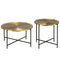 2 Pieces Brass-Covered MDF Table Set