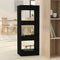 Book Cabinet Room Divider Black 40x30x103 cm Engineered Wood
