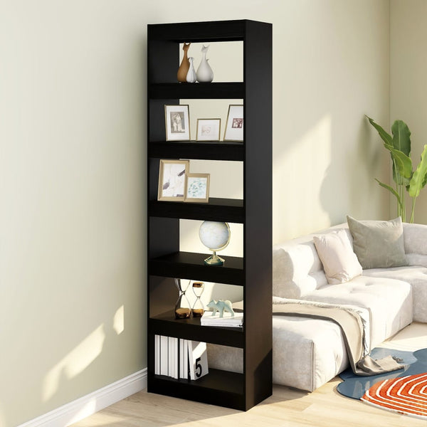 Book Cabinet Room Divider Black 60x30x198 cm