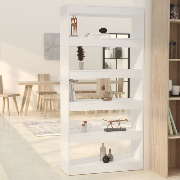 Book Cabinet Room Divider White 80x30x166 cm Engineered Wood