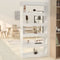 Book Cabinet Room Divider High Gloss White 80x30x166 cm Engineered Wood