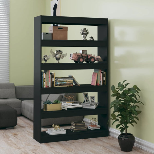 Book Cabinet Room Divider Black 100x30x166 cm