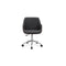 Wooden Office Chair Computer Chairs Home Seat Linen Fabric Grey