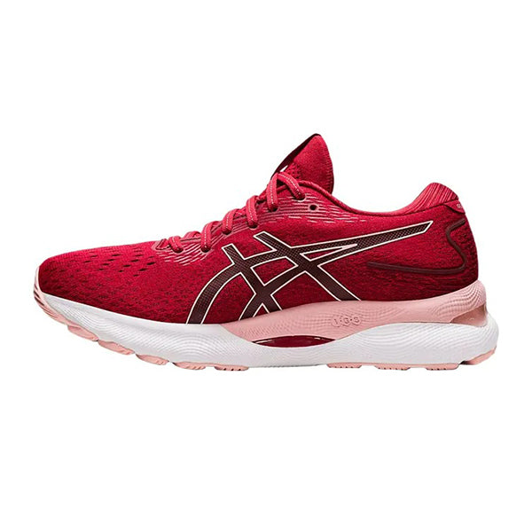 Asics Womens Gel Nimbus 24 Running Shoes Cranberry Frosted Rose