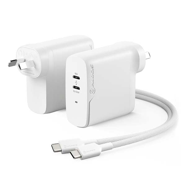Alogic 2 Port Wall Charger With Usb C Cable White Usb If Certified