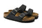 Birkenstock Arizona Oiled Leather Soft Footbed Sandal (Black, Size 36 EU)
