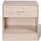 Bedside Cabinets With Drawer (2 Pcs) - Oak Colour