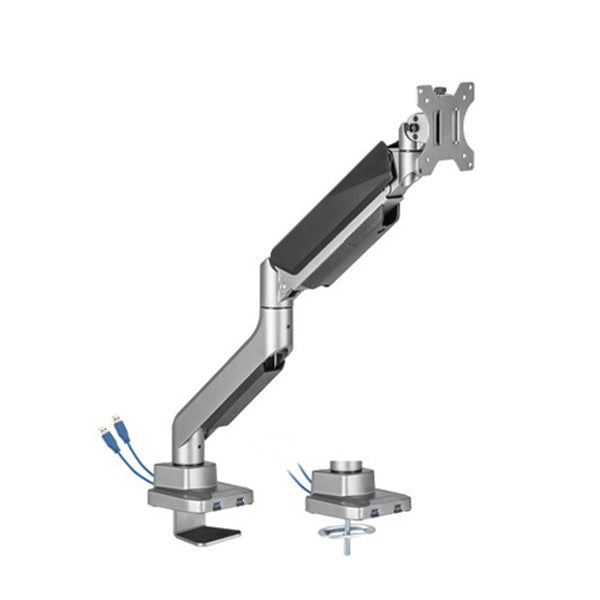 Brateck Single Monitor Arm Economy Heavy Duty Gas Spring Grey