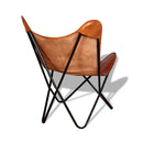 Brown Butterfly Chair Real Leather