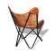 Brown Butterfly Chair Real Leather