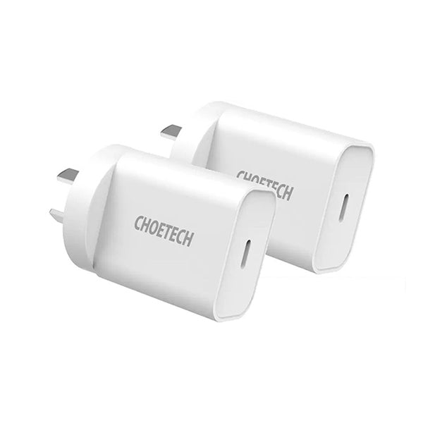 Choetech Usb C Pd 20W Ac Charger Adapter 2Pack White