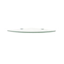 Corner Shelf With Chrome Supports Glass Clear 25 X 25 Cm