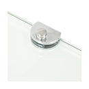 Corner Shelf With Chrome Supports Glass Clear