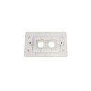 Elegant 2 Gang Grid And Cover Plate White
