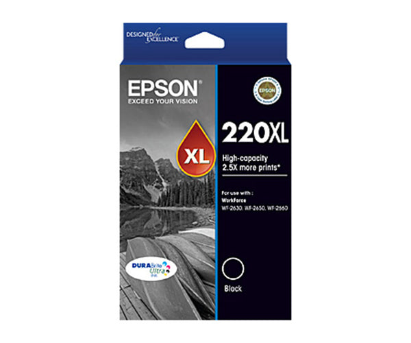 Epson 220 400 Pages HY Black Ink Cart