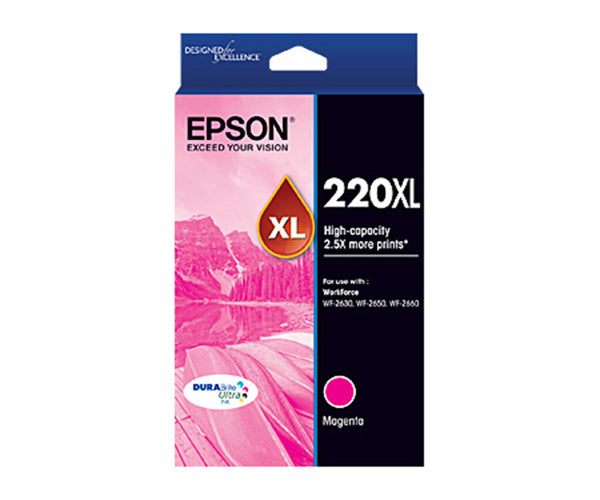 Epson 220XL HY Magenta Ink Cart