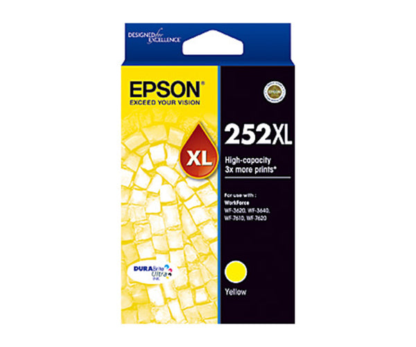 Epson HY Yellow Ink Cart 252XL 1,100 Pages
