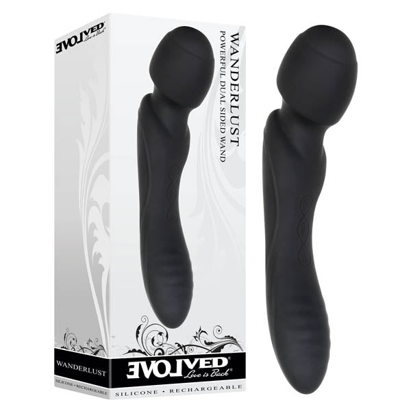 Wanderlust Black Usb Rechargeable Double Ended Massager Wand