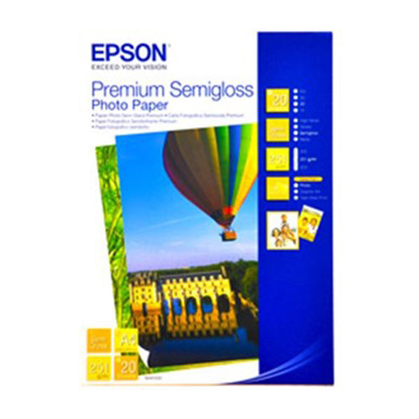 Epson Premium Semi Gloss Paper A4 Qty 20 Sheets