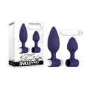 Evolved Dynamic Duo Silicone With Usb Rechargeable Bullet Navy Blue