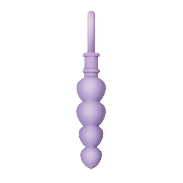 Evolved Sweet Treat Beaded Butt Plug With Handle Purple