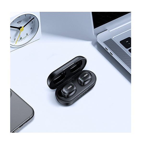 Fit Smart In Ear Buds With Charging Case Portable Wireless Black