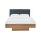 Walnut Oak Wood Floating Bed Frame