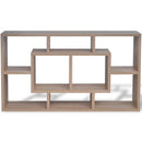 Floating Wall Display Shelf 8 Compartments - Oak Colour