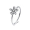 Flower Ring With Cubic Zirconia