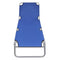 Fold-able Sun Lounger With Adjustable Backrest - Blue