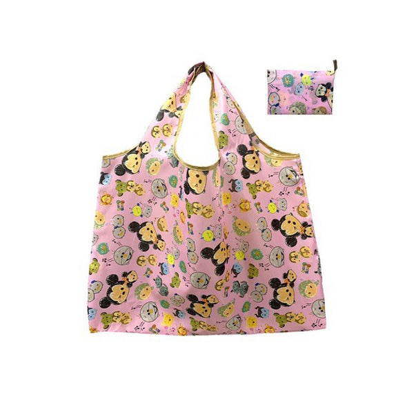 Foldable And Reusable Grocery Bag Pink Disney