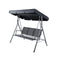 Swing Chair Outdoor Furniture Hanging Hammock Canopy Lounger Black