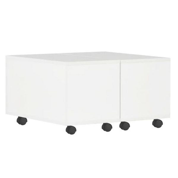 High Gloss White Chipboard Coffee Table 60x60x35cm
