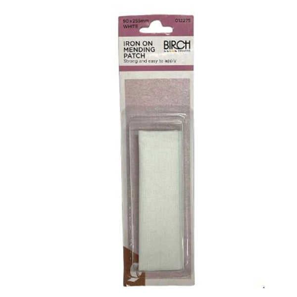 Iron On Mending Patch 90X255Mm Cotton Clothes Repair Patches White
