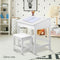 Kids Lift-Top Desk And Stool - White