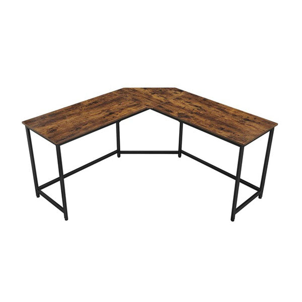 L Shaped Computer Desk Black And Rustic Brown