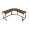 L Shaped Computer Desk Black And Rustic Brown