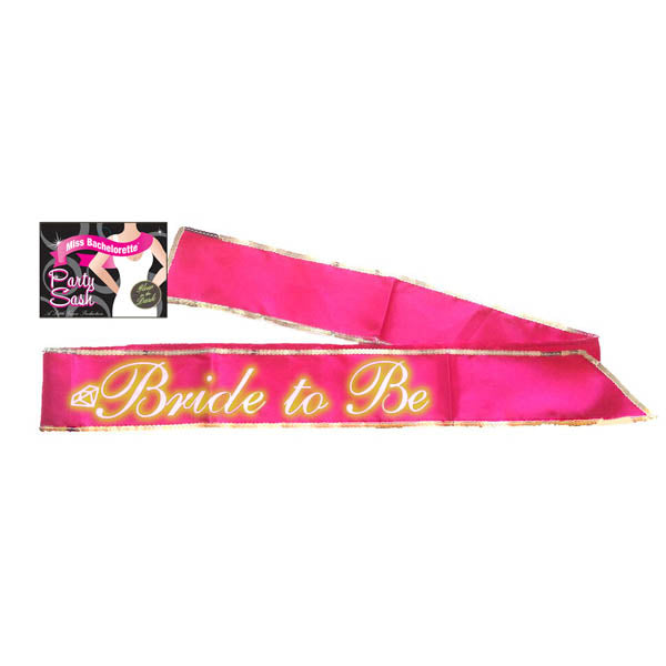 Bride To Be Glow In The Dark Hot Pink Hens Party Sash