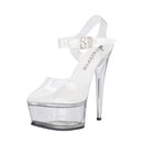 Clear Platform Sandal With Quick Release Strap 6 Inches Heel Size 7