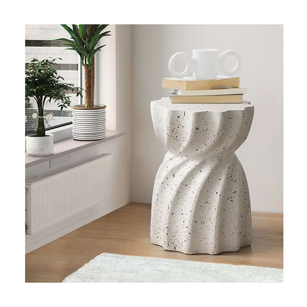 Magnesia Stool Stone Style Top 35Cm Side Table