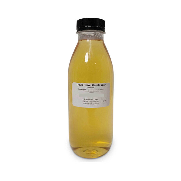 Liquid Castile Soap Pure Unscented Natural Olive Oil Base