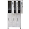 Locker Cabinet with 6 Compartments Steel - Grey
