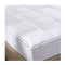 Luxury Bamboo Fabric Gusset Mattress Cover White King