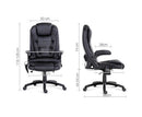 8 Point Massage Executive PU Leather Office Chair Black