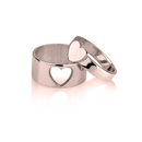 Matching Couple Heart Rings