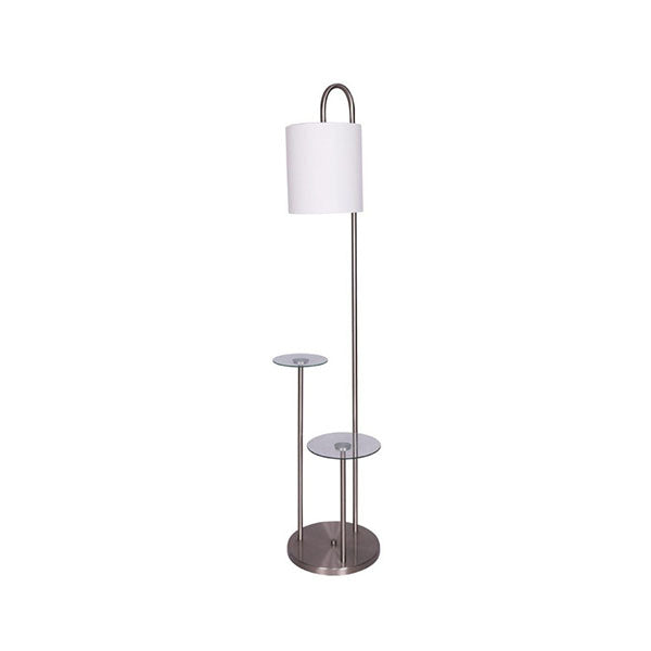 Metal Floor Lamp With Glass Shelves