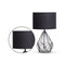 Metal Wire Table Lamp In Black Finish With Black Drum Shade