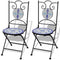 Mosaic Bistro Chair - Blue / White (Set of 2)