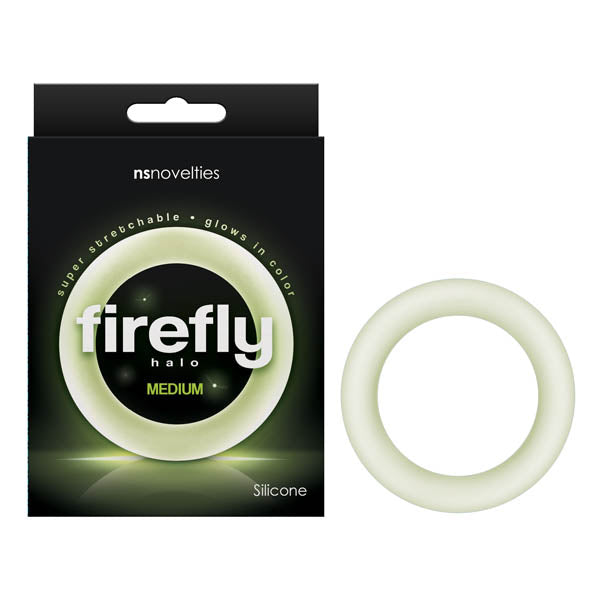 55 Mm Firefly Halo Glow In Dark Clear Medium Cock Ring
